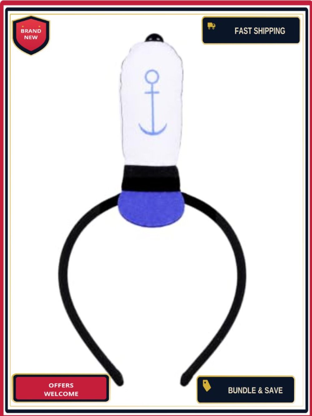 Sailor Headband Costume Accessory Nautical Bow Party Dress Up